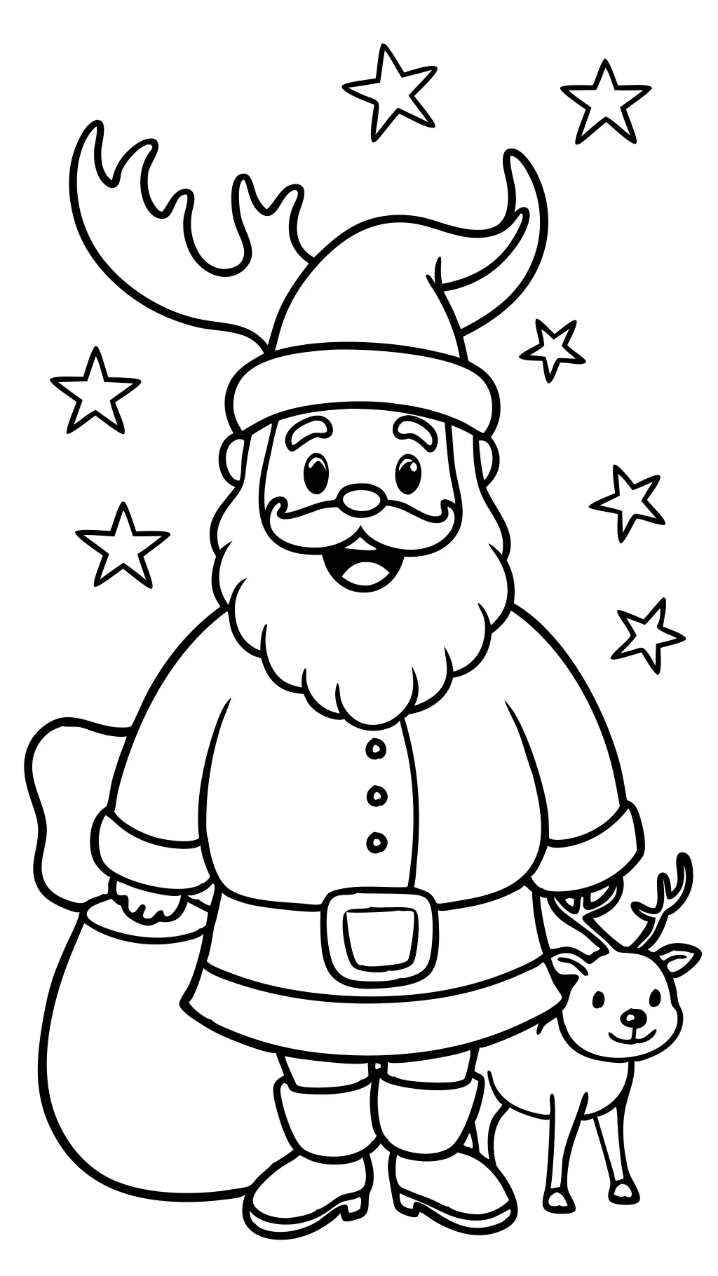 santa clause coloring page